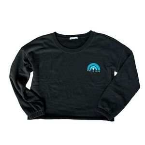 Whalebone Bowie‎ Cozy Crew Sweatshirt Women's Small Black Lounge Cozy Surf